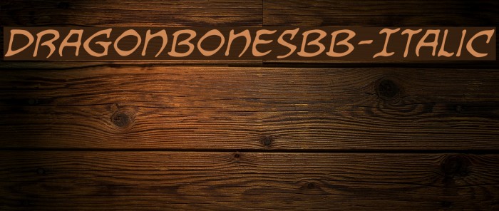 DragonbonesBB-Italic Font examples