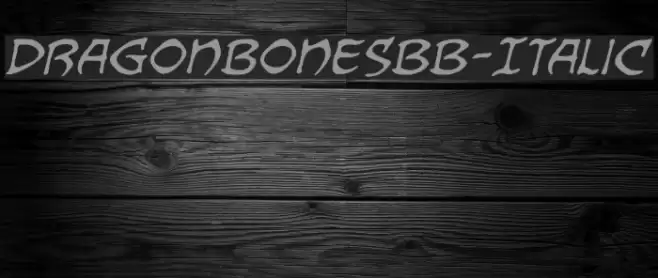 DragonbonesBB-Italic Font examples