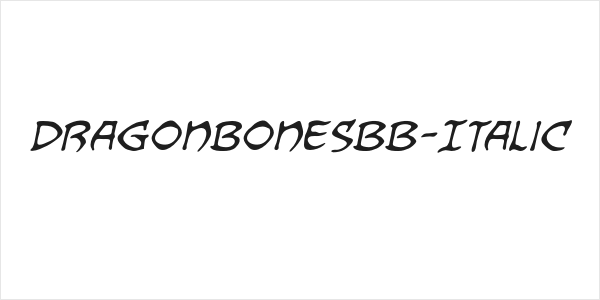 DragonbonesBB-Italic Logo