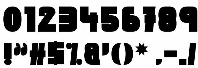 Dragonfly Bold Font OTHER CHARS