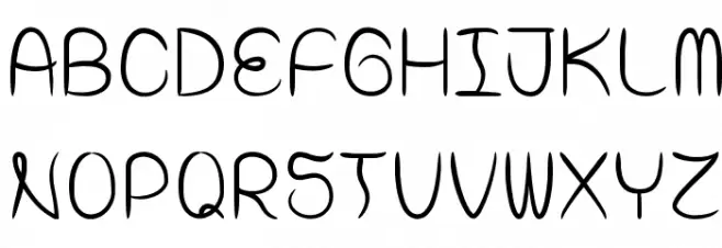 Dragonfly On My Nose Font UPPERCASE