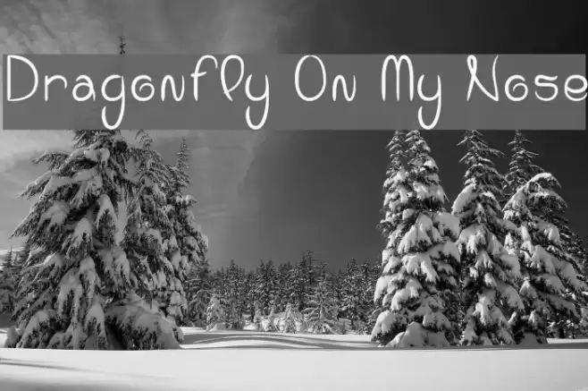 Dragonfly On My Nose Font examples