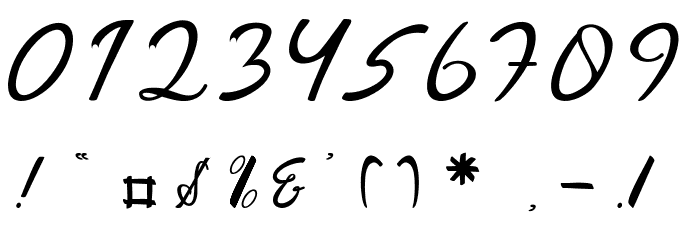Dragonfly Script Font OTHER CHARS