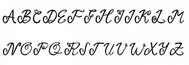 Dragonfly Script خط أحرف كبيرة