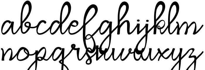 Dragonfly Script Font LOWERCASE