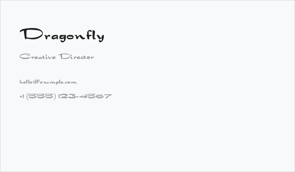 Dragonfly Business Card