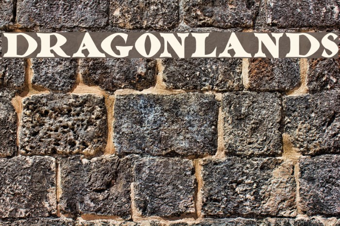 Dragonlands Font examples