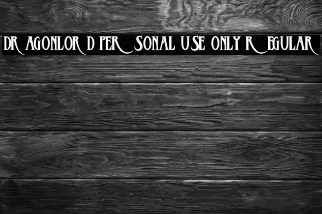 Dragonlord PERSONAL USE ONLY Regular Font examples