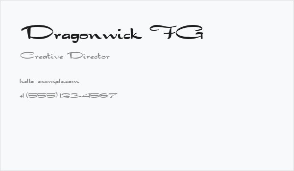 Dragonwick FG Business Card