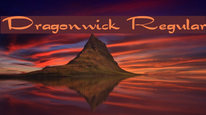 Dragonwick Regular Schriftart examples
