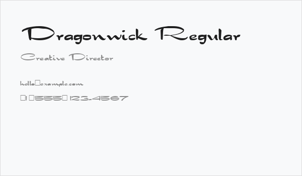 Dragonwick Regular Business Card