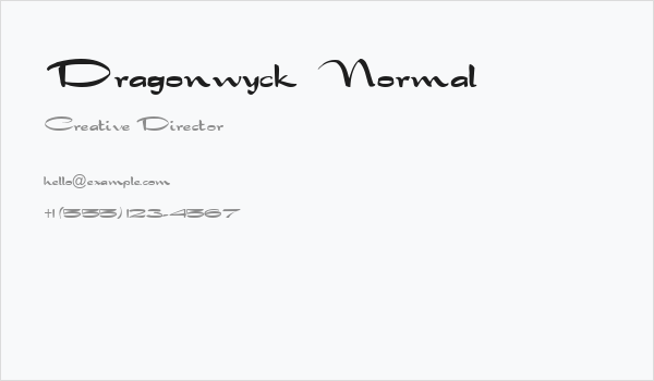 Dragonwyck  Normal Business Card