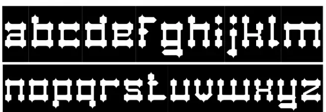 Drako Heart-Inverse Font LOWERCASE
