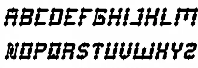 Drako Heart Italic フォント 大文字