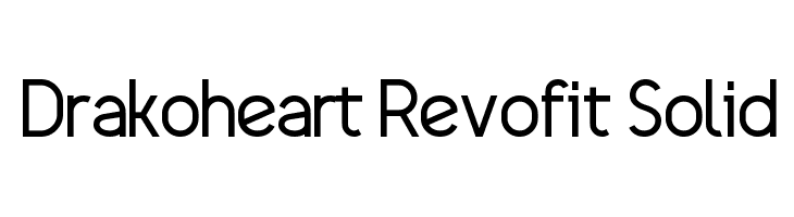 Drakoheart Revofit Solid Font
