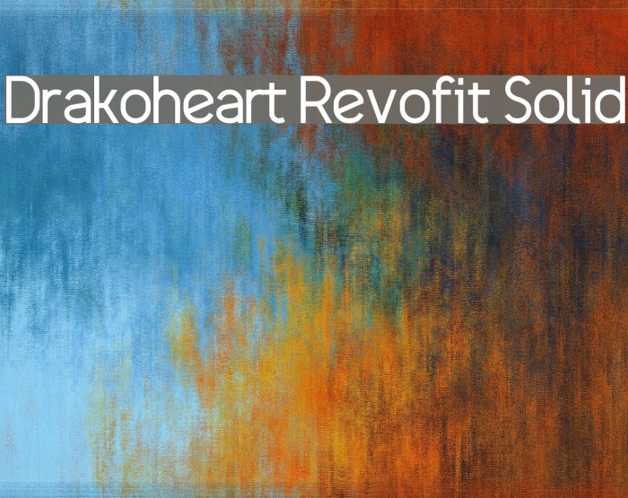 Drakoheart Revofit Solid Font examples