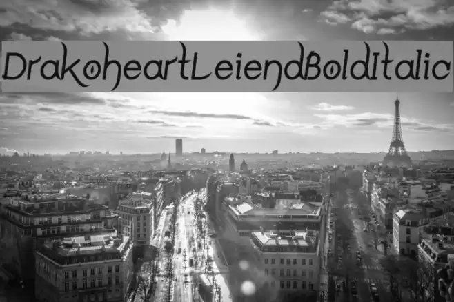 DrakoheartLeiendBoldItalic Font examples