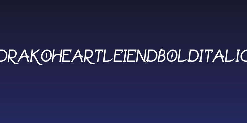 DrakoheartLeiendBoldItalic Social Header