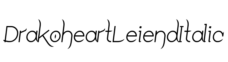 DrakoheartLeiendItalic Font