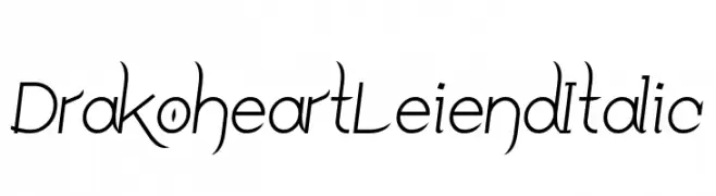 DrakoheartLeiendItalic  免费字体下载
