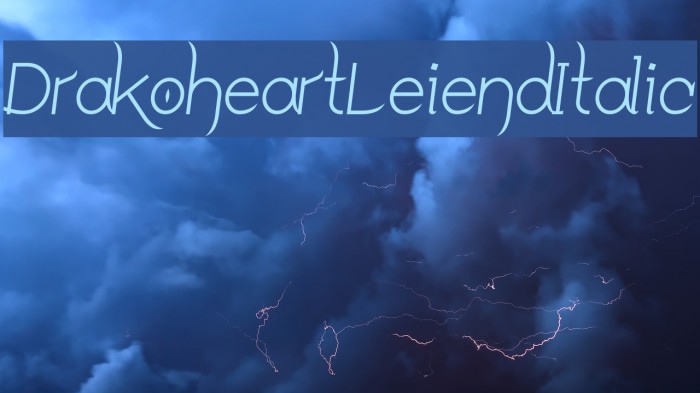 DrakoheartLeiendItalic Font examples