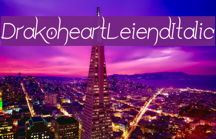 DrakoheartLeiendItalic Font examples
