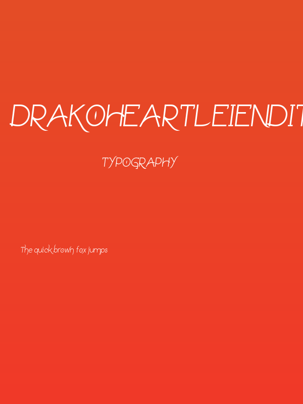 DrakoheartLeiendItalic Poster