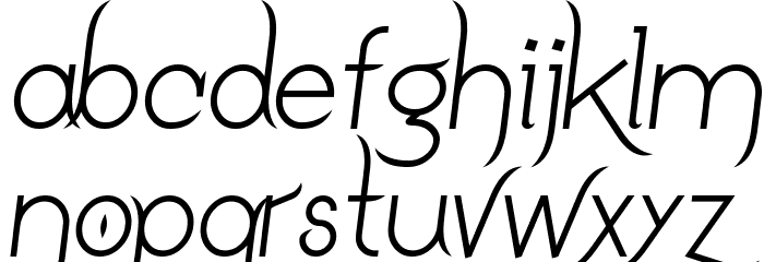 DrakoheartLeiendItalic Font LOWERCASE