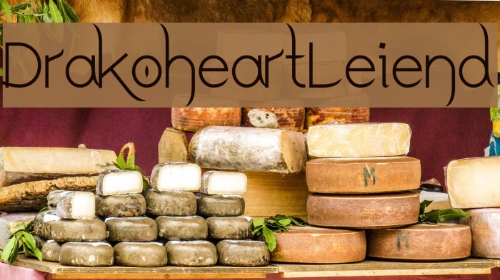 DrakoheartLeiend Font examples