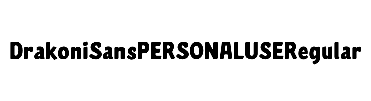 Drakoni Sans PERSONAL USE Regular  font caratteri gratis