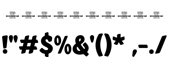Drakoni Sans PERSONAL USE Regular Font OTHER CHARS