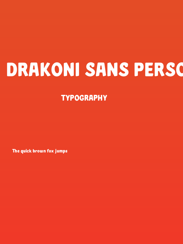 Drakoni Sans PERSONAL USE Regular Poster