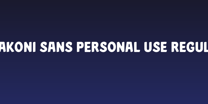 Drakoni Sans PERSONAL USE Regular Social Header