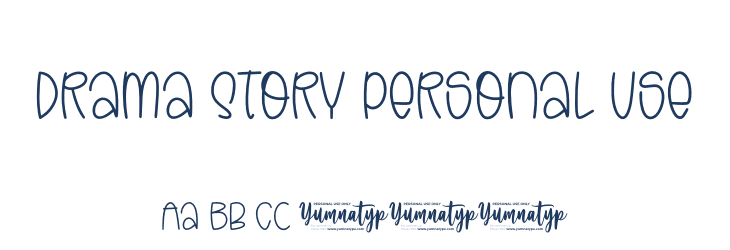 Drama Story Personal Use Font Preview