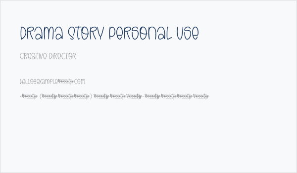 Drama Story Personal Use Business Card