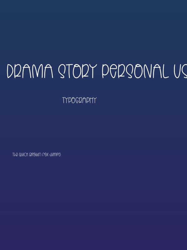 Drama Story Personal Use Poster