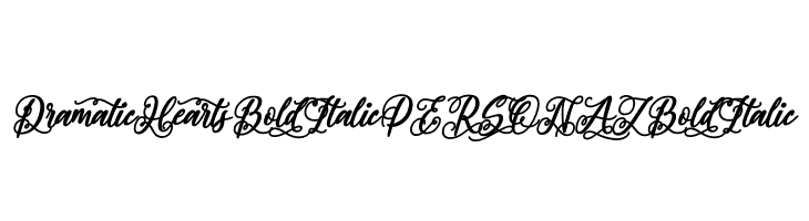 Dramatic Hearts Bold Italic PERSONAL Bold Italic  les polices de caractères gratuit tlcharger