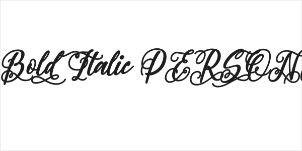 Dramatic Hearts Bold Italic PERSONAL Bold Italic Logo