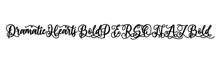 Dramatic Hearts Bold PERSONAL Bold  नि: शुल्क फ़ॉन्ट्स डाउनलोड