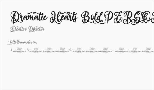 Dramatic Hearts Bold PERSONAL Bold Business Card