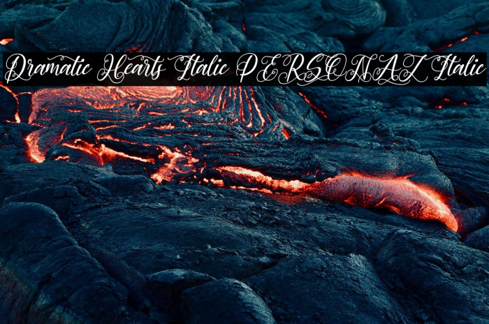 Dramatic Hearts Italic PERSONAL Italic Example 3