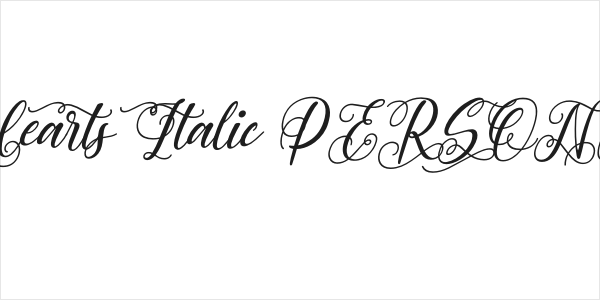 Dramatic Hearts Italic PERSONAL Italic Logo