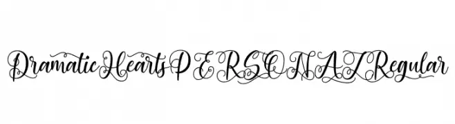 Dramatic Hearts PERSONAL Regular  Frei Schriftart Herunterladen