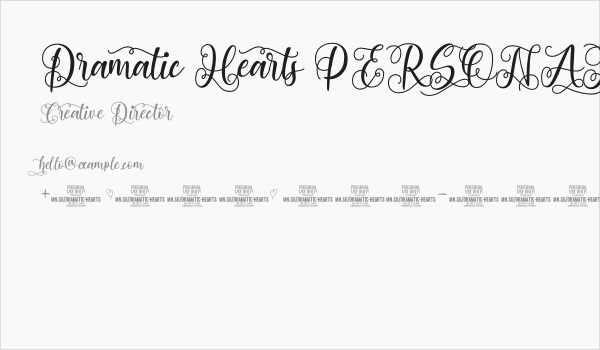 Dramatic Hearts PERSONAL Regular Business Card