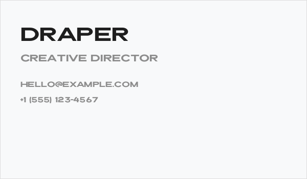 Draper Business Card
