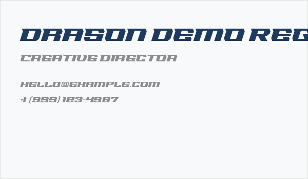 Drason Demo Regular Business Card