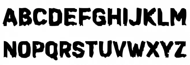 Drastic Schriftart Groß