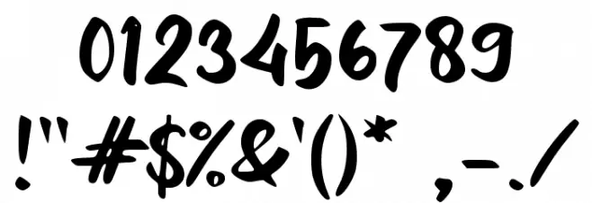 Drastis Script Font OTHER CHARS