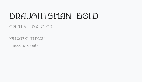 Draughtsman Bold Business Card
