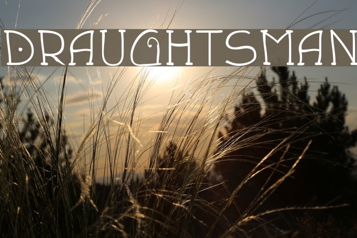 Draughtsman Font examples